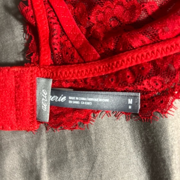 Aerie Red Lace Bralette Size M - Picture 3 of 3